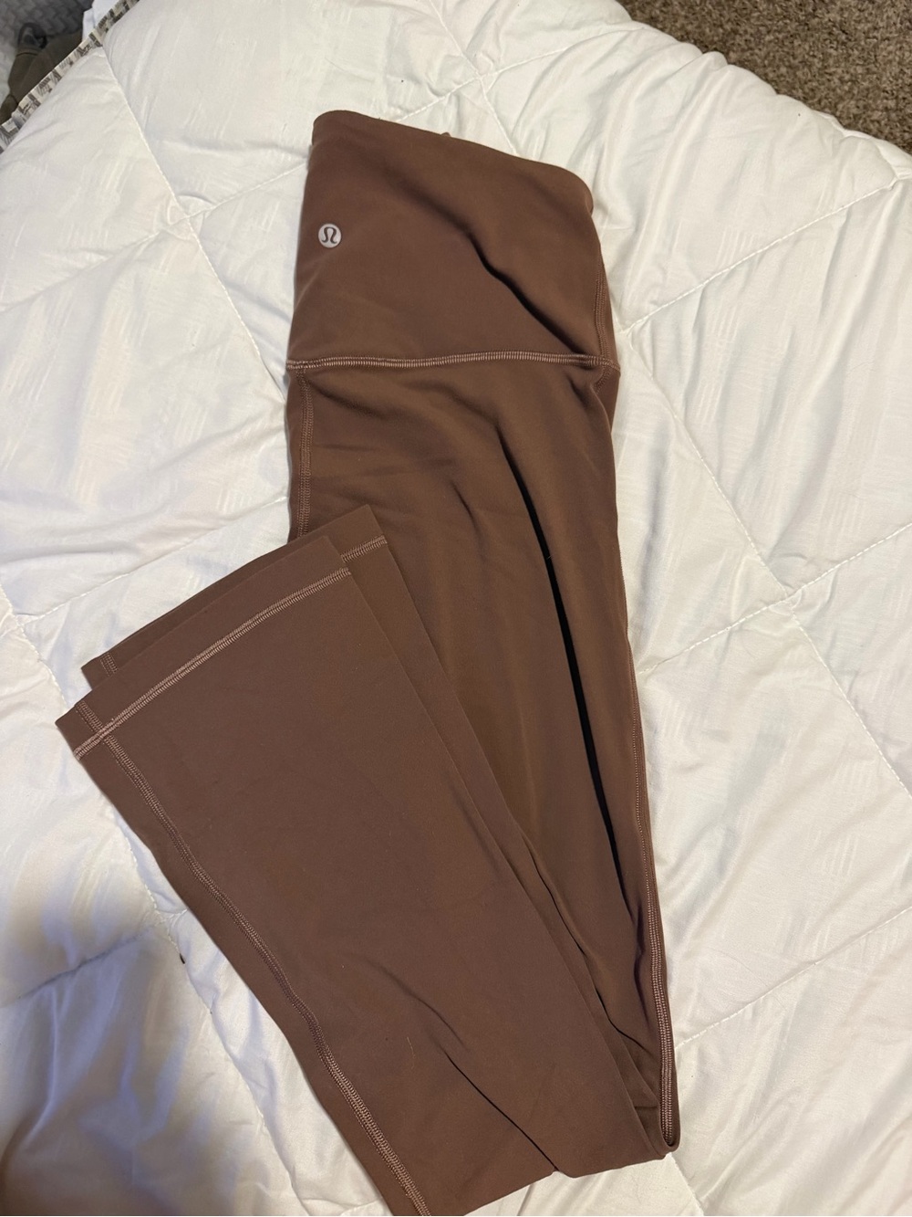Lululemon Brown Leggings with Logo